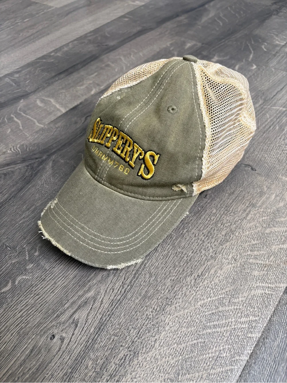 90s Vintage Slippery's Bar Wabasha Minnesota Trucker Hat with Embroidered Logo